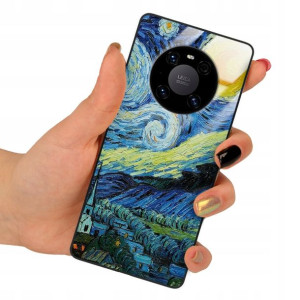Etui SZKLANE do HUAWEI MATE 40 PRO Gogh Wzory + 9H