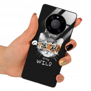 Etui Szklane do HUAWEI MATE 40 PRO Misie Wzory