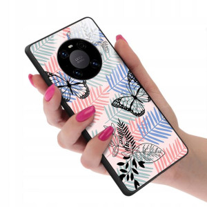 Etui Szklane do HUAWEI MATE 40 PRO Motyle Wzory
