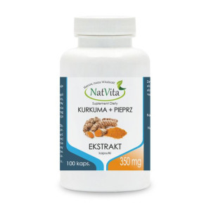 Kurkuma+Pieprz czarny ekstrakt 4:1 100kaps NatVita