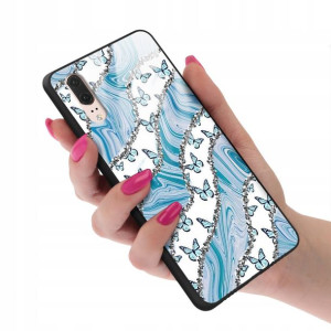 Etui Szklane do HUAWEI P20 Motyle Butterfly Wzory