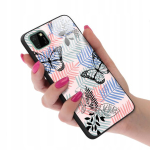 Etui Szklane do HUAWEI Y5P Motyle Butterfly Wzory