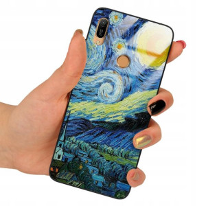 Etui SZKLANE do HUAWEI Y6S Impresja TOP Wzory + 9H