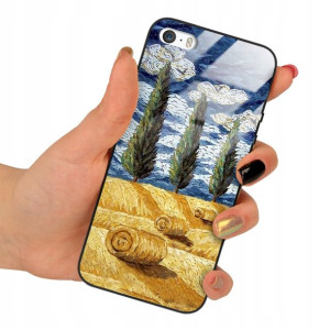Etui SZKLANE do IPHONE 5 Impresja TOP Wzory + 9H
