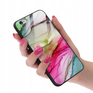 Etui Szklane do IPHONE 6 Marmurki Top Wzory + 9H
