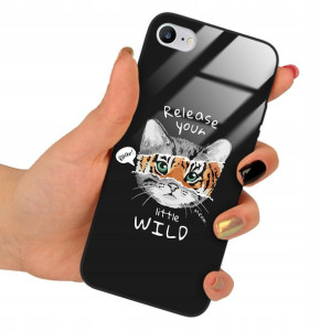 Etui Szklane do IPHONE 7/8 Obudowa Misie Wzory