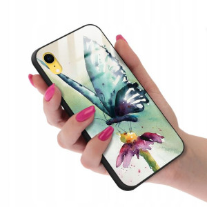 Etui Szklane do IPHONE XR Motyle Butterfly Wzory