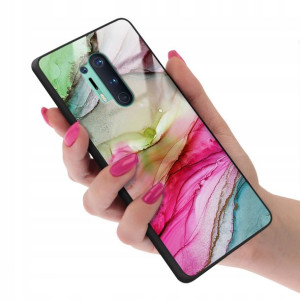Etui Szklane do ONEPLUS 8 PRO Marmurki Wzory + 9H