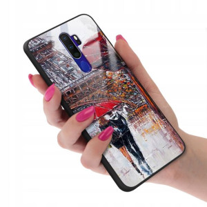Etui Szklane do OPPO A9 2020 Subtelne Piękne Wzory