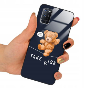 Etui Szklane do OPPO A92 Obudowa Case Misie Wzory