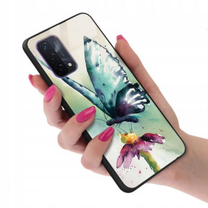 Etui Szklane do OPPO A93 5G Motyle Butterfly Wzory