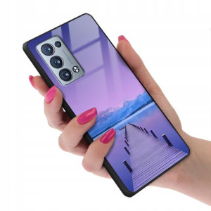 Etui SZKLANE do OPPO RENO 6 PRO PLUS Obudowa Wzory