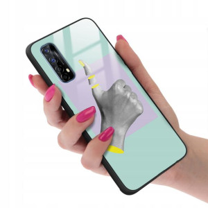 Etui SZKLANE do REALME 7 Obudowa Case TOP Wzory