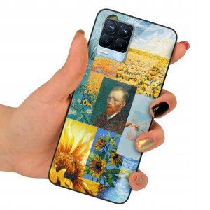 Etui SZKLANE do REALME 8 PRO Impresja Wzory + 9H