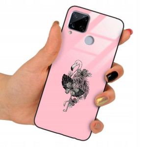 Etui Szklane do REALME C15 Obudowa Premium Wzory