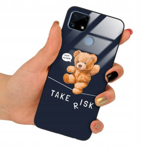 Etui Szklane do REALME C25 Obudowa Misie Wzory