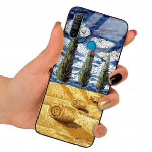 Etui SZKLANE do REALME C3 Impresja TOP Wzory + 9H