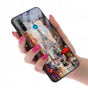 Etui Szklane do REALME C3 Subtelne Piękne Wzory