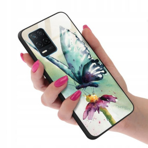 Etui Szklane do REALME V13 5G Motyle Case Wzory
