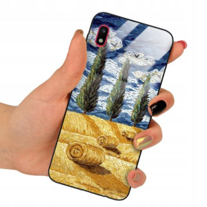 Etui SZKLANE do SAMSUNG A10 Impresja Wzory + 9H