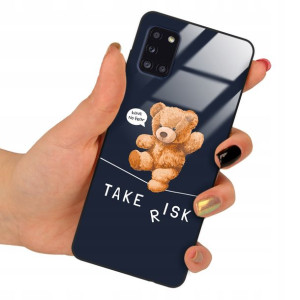 Etui Szklane do SAMSUNG A31 Obudowa Misie Wzory