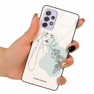 Etui SZKLANE do SAMSUNG A72 Case Minimalizm Wzory