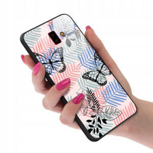 Etui Szklane do SAMSUNG J6 PLUS 2018 Motyle Wzory