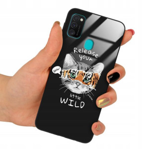 Etui Szklane do SAMSUNG M21 Obudowa Misie Wzory