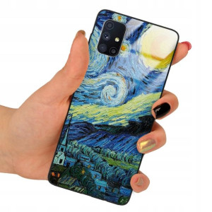 Etui SZKLANE do SAMSUNG M51 Impresja Wzory + 9H