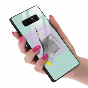 Etui SZKLANE do SAMSUNG NOTE 8 Obudowa Case Wzory