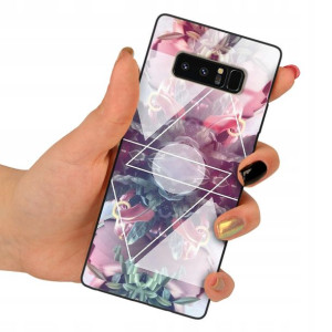 Etui SZKLANE do SAMSUNG NOTE 8 Obudowa Case Wzory