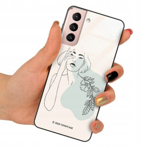 Etui SZKLANE do SAMSUNG S21 Case Minimalizm Wzory