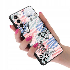 Etui Szklane do SAMSUNG S21 Motyle Butterfly Wzory