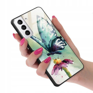Etui Szklane do SAMSUNG S21 PLUS Motyle Case Wzory