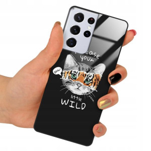 Etui Szklane do SAMSUNG S21 ULTRA Case Misie Wzory