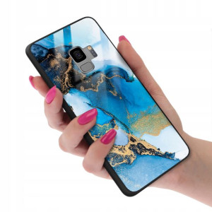 Etui Szklane do SAMSUNG S9 Marmurki Top Wzory + 9H