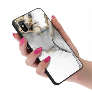 Etui Szklane do XIAOMI MI A2 Marmurki Wzory + 9H