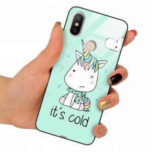 Etui Szklane do XIAOMI MI A2 Obudowa Case Wzory