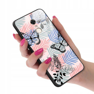 Etui Szklane do XIAOMI REDMI 5 PLUS Motyle Wzory