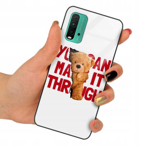 Etui Szklane do XIAOMI REDMI NOTE 9 4G Misie Wzory