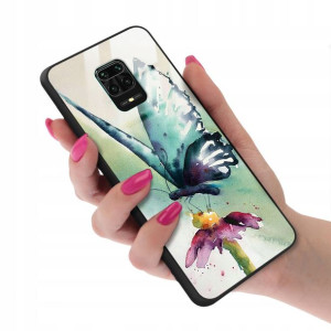 Etui Szklane do XIAOMI REDMI NOTE 9S Motyle Wzory