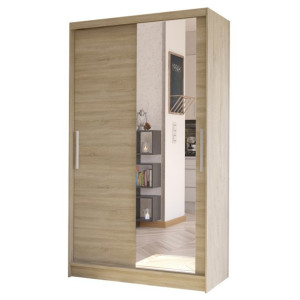 Szafa przesuwna Costa VI z lustrem 100cm-garderoba SONOMA