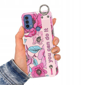 Etui z Paskiem do MOTOROLA E20s Obudowa Case Wzory