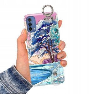 Etui z Paskiem do MOTOROLA E30 Obudowa Case Wzory