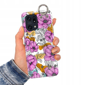 Etui z Paskiem do OPPO FIND X5 PRO Wiosenne Wzory