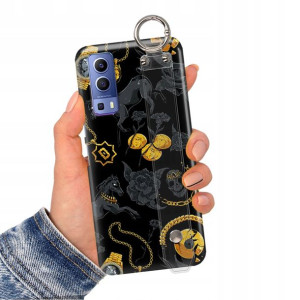 Etui z Paskiem do VIVO Y72 5G Case Modne Top Wzory