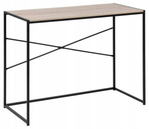 Biurko Industrialne Loft 75x100 Czarny/dąb Sonoma