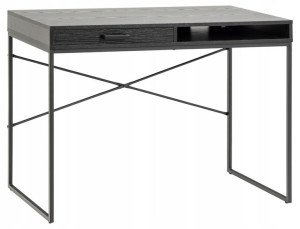 Biurko Industrialne Loft 75x110 Cm Czarny Jesion