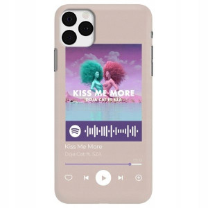 Etui Matowe do IPHONE 11 PRO MAX RÓŻ SPOTIFY Wzory
