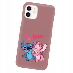 Etui Matowe do IPHONE 12 Ciemny Róż Filmy Wzory